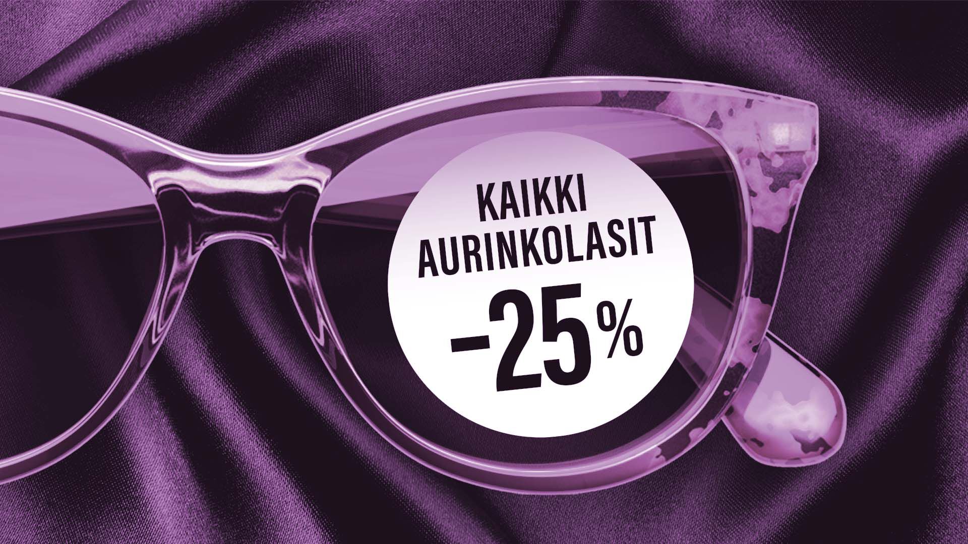 Violettien viikkojen tarjous: Kaikki aurinkolasit -25 %